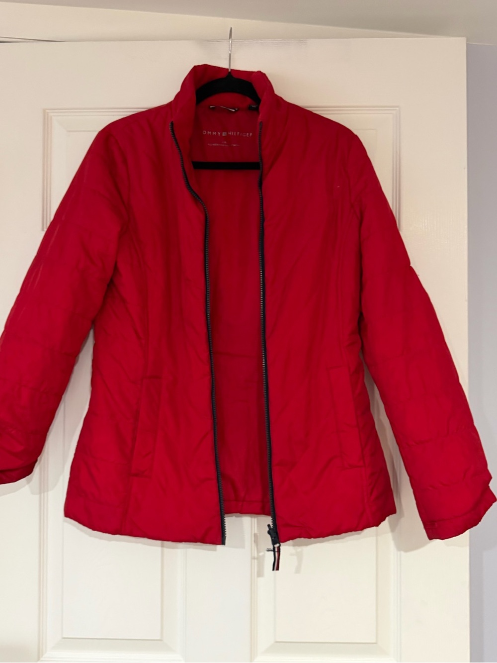 Tommy Hilfiger Red Quilted Puffer Jacket
